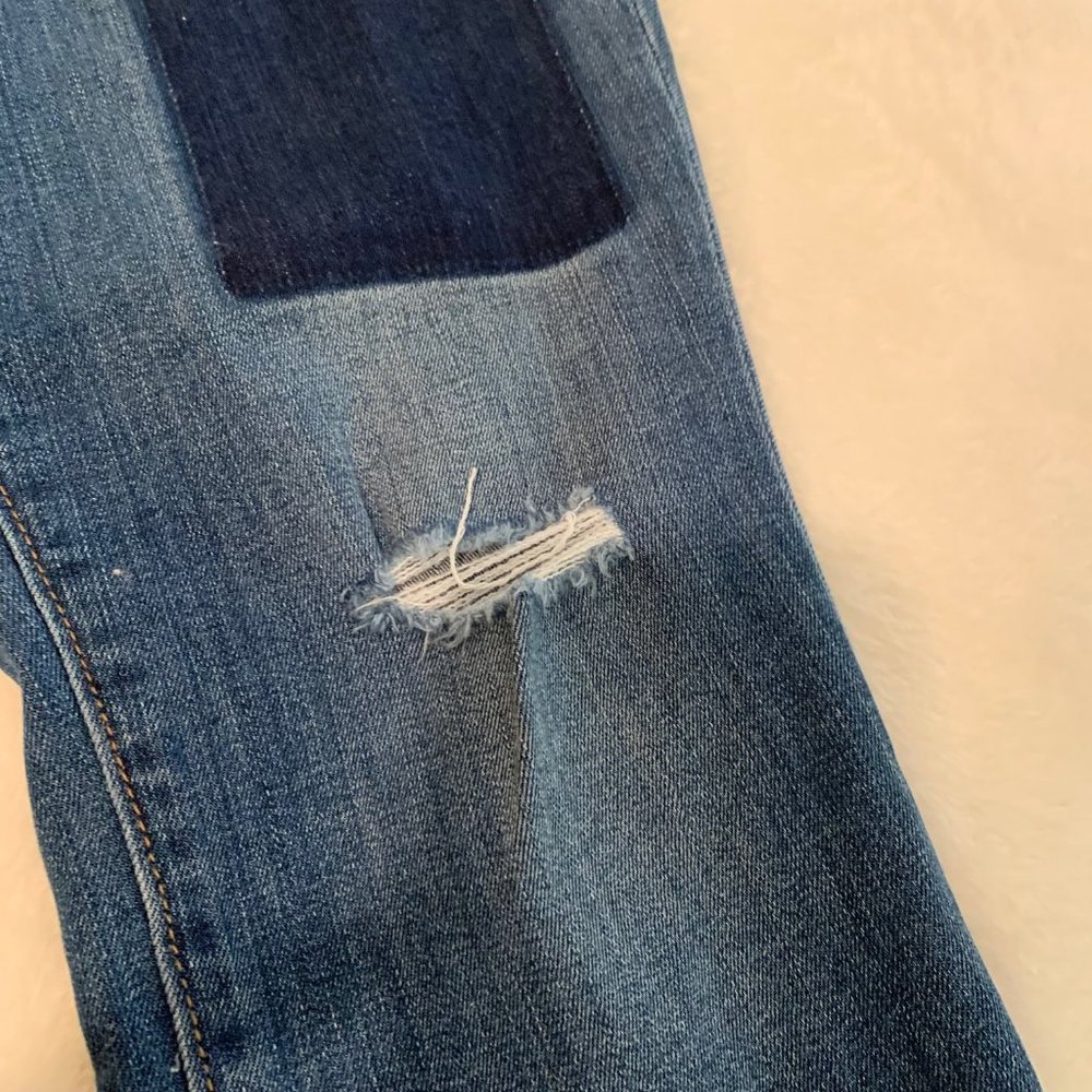 Loft Modern Skinny Ankle Patchwork Distressed Jea… - image 7